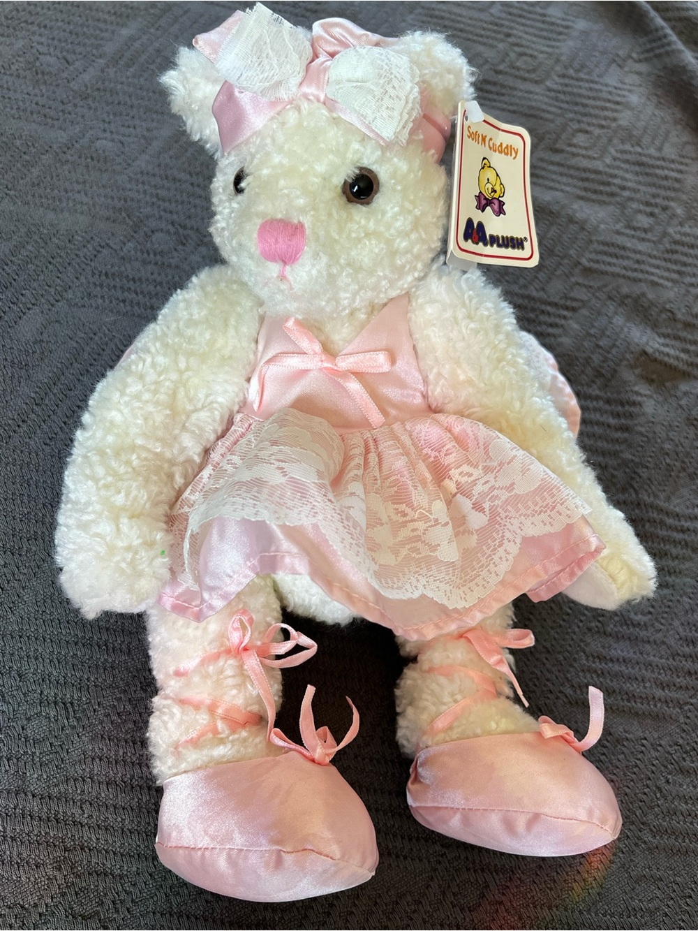 🩰 Vintage "Chloe Ballerina" Lamb Plush Stuffed Animal Toy Doll